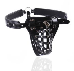 Free Shipping!!!Sexy Pants Harness Fixed Penis Ring Male Device Belt Penis Sleeve Cock Cage For Men Sex Panty6069864