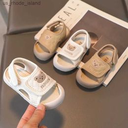 Sandals SandaliasCartoon Childrens Sandals Summer Baby Walking Shoes Soft soled Boys Sandals Garden Shoes Cute Girls Shoes Baby Shoes Baby ShoesL240429