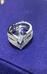 57 CT Round Cut EngagementWedding Moissanite Diamond Double Halo Ring Platinum Plated Silver8829426