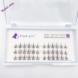 3 Rows/Box Premium Thin band Grafting eyelashes Faux Mink Silk Individual Volume Eyelash Private Label lashes Extensions