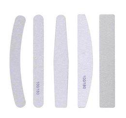 10Pcs 2 way Gray Color 100180 Grit Nail File Buffer Block Nail Art Sanding Buffer Files For Salon Manicure UV Gel Tips Washable F8197488