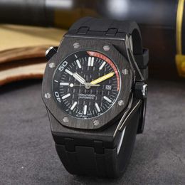 New A Octagonal Case Oak Silicone Tape Calendar Trend Exquisite Mens Watch11