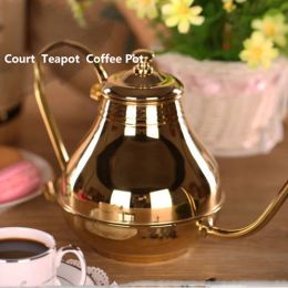 Sets Fine Mouth Coffee Pot Long Spout Pour Over Drip Coffee Kettle Coffe Maker Stainless Steel Teapot