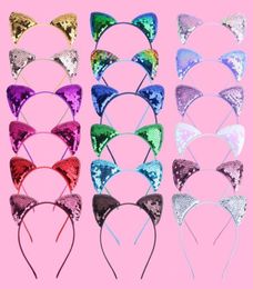 Fashion Cute Sequins Cat Ears Hair Hoops Headband For Girls Kids Hairbands Head Band Baby Toddler Accessories Headwear Children 406669734