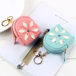 Keychains Fashion Coin Purses Keychain PU Leather Pendant Key Organiser Luxury Cute Wallet Keyring Holder Charm Bag Gifts