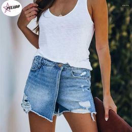 Women's Shorts PULABO Women Ripped & Repaired Denim High Waist Bodycon Distressed Hole Bottoms Leg-openings Sexy Short Jeans