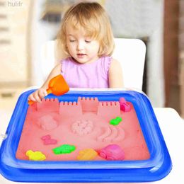 Sand Play Water Fun Children Toy Sand Table Indoor Multifunction Inflatable Baby Swimming Pool Fish Pond Blue Sand Table Kid Party Play 40*25cm 2pcs d240429