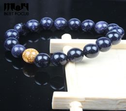 Fashion Natural Stone Bracelet Blue Sand Stone Bracelet 6mm 8mm 10mm for Women Men Symbol of Courage Christmas Gift1108632