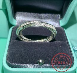 Finger ring Soild 925 Sterling silver Promise Diamond Engagement wedding band rings for women Gift1925223