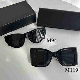 Classic Brand Retro Yoisill Sunglasses Trendy Plate Cat Eye Black Super Gold Extra Large Frame