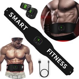 Abdominal Toning Belt Abdomen Vibration Body Slimming Belt Trainer Electric EMS Muscle Stimulator Fitness Massager Waist Support 240426