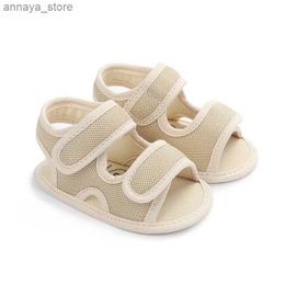 Sandals Summer Baby Boys and Girls Sandals First Step Walker Sandals Newborn Baby Sandals Soft Sole Anti slip Breathable Walking ShoesL240429