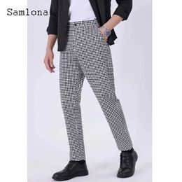 Men's Pants 2024 Mens Vertical Pocket Elegant Set European Style Formal Party Trouser Plus Size Fashion Hound Q240429