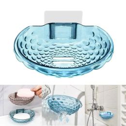 Dishes Soap Holder Soap Dishes Sponge Container with Wall Hook for Shower Kitchen Sink Adhesive No Drilling Bathroom Accessories