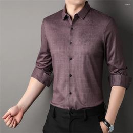 Men's Casual Shirts Checkered Versatile Vintage Shirt Spring / Autumn Top Clothing Fashion Long Sleeved D0048