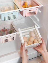 Kitchen Adjustable Stretchable Refrigerator Organiser Drawer Basket Drawers Pullout Fresh Spacer Layer Storage Rack Box Holder7585030