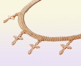 Vintage Cross Tassel Necklaces For Women Gold Silver Colour Multi Layer Arrow Chain Choker Necklace Female Jewellery Accessories Pen9950318