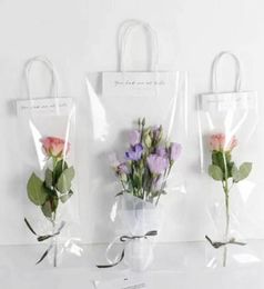 Transparent Handbag Pvc Flower Packing Bag Holiday Gift Bouquet PackagingSmall Woman Organiser C0614G158933227
