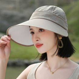Designer Caps Sun Hat Wide Brim in Spring Straw Hats for Women Product Detachable with Large Brim Fully Covering Face Fashionable Summer Sun Protection Hat