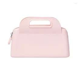 Cosmetic Bags Design Style Mini Fragrant Toiletries Bag Silicone Ladies Solid Zipper Handbag Small Pounch For Travel