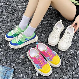 Casual Shoes TenisSoft Soled Woman Sneakers Autumn Platform Shoe Student Canvas Running Height Increasing Women's