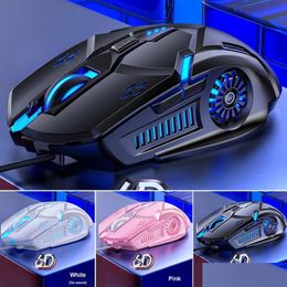 Mice G5 Gaming Mouse Colorf Silent Usb Wired 6-Button Rgb Optical Mechanical With Dpi Sensor Suitable For Laptop Gamers Drop Delivery Ot1Wo