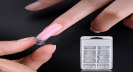 100pcs Unghie Finte Rapido Poli Del Gel Del Costruttore di Stampo Forma di Barretta di Estensione UV Tips Manicure Clip Polygel St7005628