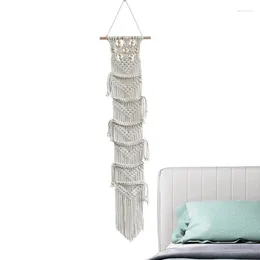 Tapestries Hat Hanger Wall Woven Bohemian With Macrame Weaving Decoration In Cotton Rope For Dining Room Bedroom Living