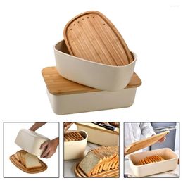 Dinnerware Sets Lunch Box Bento W/Wood Cutting Board Lid Container Portable Sandwich Bread Keep Fresh