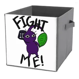 Storage Bags Bins Fight Me (Purple Pikmin) Essential For S Dust Proof Novelty Folding Box And Great To The Touch Can Be Folde