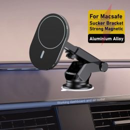 Stands Strong Magnetic Car Wireless Charger Suction Cup Bracket For Macsafe iPhone 15 14 13 12 Pro Max Samsung Phone Holder Stand Mount