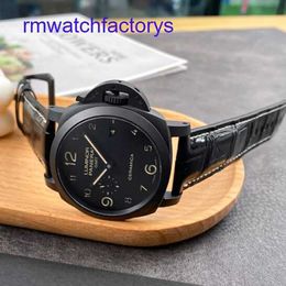 Exciting Wrist Watch Panerai Luminor Series 44mm Diameter Automatic Mechanical Watch Calendar Display Mens Watch Black Ceramic PAM00441