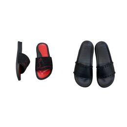 24FW Y2K Red Bottoms Men's Slippers Classic Slides Designer Sandals Women Red Sole Flip Flops Pantoufle Casual Fashion Rivets Shoes Diamond Designer Slippers