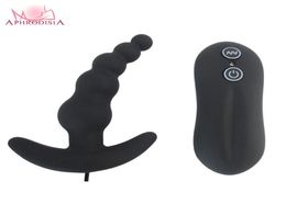 APHRODISIA Anal vibrator plug Prostate massager Anal sex toys Vibrating Anal Beads Plug 10 Mode Butt Plug Sex toys for men women S7577568