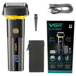VGR Pro 3D Floating Wet Dry Electric Shaver For Men Rechargeable Facial Razor Washable Beard bald head Shaving Machine 240420