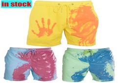 2020 Men039s Summer Discoloration Swimming Trunks Magical Change Colour Beach Shorts Quick Dry Bathing Shorts Fashion Surfing Pa6166687