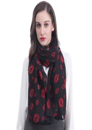 Fashion Sexy Lips Print Women Scarf Shawl Body Wrap Large Size Gift Idea Soft Light Weight5522440