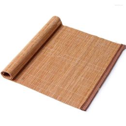 Tea Trays Natural Bamboo Mat Hand-woven Tray Curtain Desktop Protective Philtre Supplies Chinese Teaware Accessories