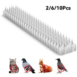 Decorations 2/6/10Pcs Spikes Repeller Cat Plastic Bird Repellent Anti Pigeon Antibird Squirrel Garden Fences Control Transparent Spikes