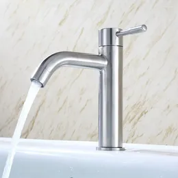 Bathroom Sink Faucets 304 Stainless Steel Single Cold Basin Faucet Hand Wash