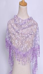 Scarves Women Fashion Wrap Lady Shawl Flower Lace Scarf Female Tassel Shawls Elegant Soft Parisian Beach Towel8569825