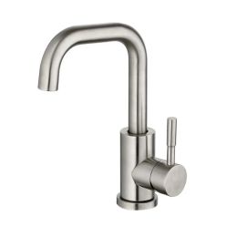 Set Hot Cold Water Faucet Bathroom Kitchen Basin Single Handle 304 Stainless Steel Sink Faucets 2 Holes