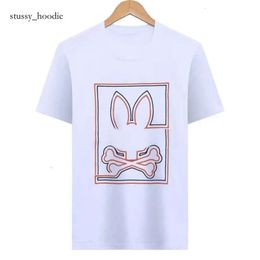 Rabbit Psychological Bunny Shirt American Designer Business Fashion Tees Mens Women Usa High Street Psychological Bunny Polo Skull Rabbits Bunny 2172