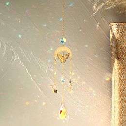 Garden Decorations Gold Butterfly Catcher Suncatcher Crystal Rainbow Catcher Garden Butterfly Decoration Sun Catcher Fairy Window Yard Car Charm