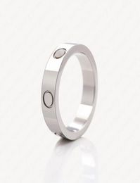 Titanium Steel Love 18k White Gold Plated Wedding Band Rings For Women Eternal Promise Engagement Ring Men Wholes Accessories 9874015