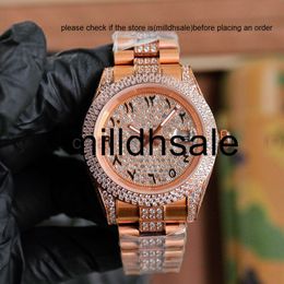 reloj Roles relojes diamond watch mens watch pink dinal Automatic Mechanical Montre de Luxe stainless steel strap Fashion Wristwatch waterproof 40mm