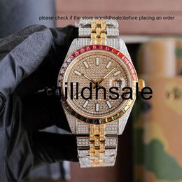 reloj Roles relojes Diamond Watch Mens Watch rainbow Sapphire Automatic Mechanical Watch Waterproof Design Wristwatches Montre De Luxe 41mm