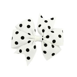 Vintage Polka Dot Bow Hair Clip kids Hairpin cute princess Bows barrettes elegant sweet dot Bowknot hairpin