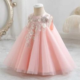 Girl's Dresses Childrens Day Summer New Girls Decal Mesh Sleeveless Princess Dress Birthday Party Wedding Flower Girl Evening Dress