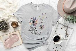 Women's T-Shirt Lucky few dandelion shirts lucky few Down syndrome support dandelion fashion 100% pure cotton O-neck casual short sleeved y2kL2403